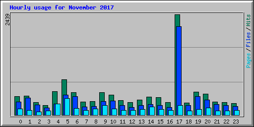 Hourly usage for November 2017